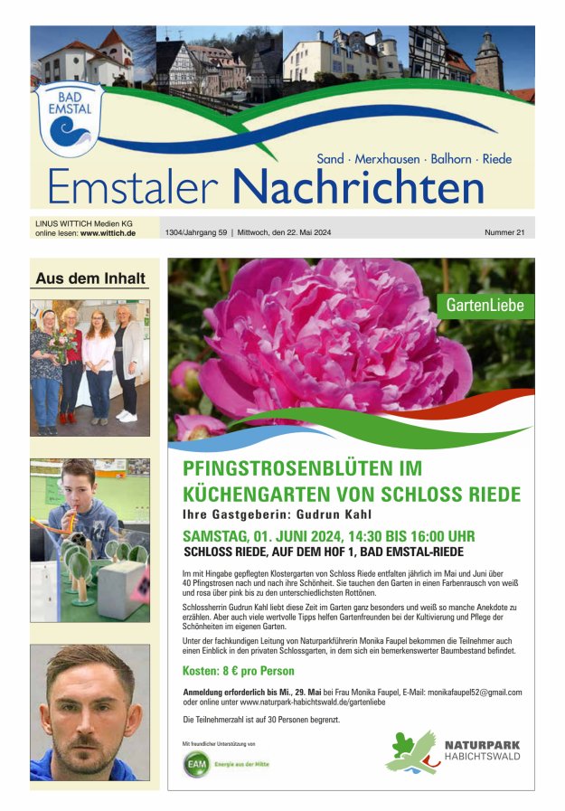 Emstaler Nachrichten Titelblatt 21/2024