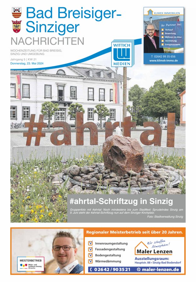 Bad Breisiger-Sinziger Nachrichten Titelblatt 21/2024