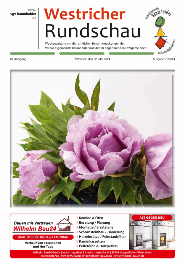 Westricher Rundschau VG Baumholder Titelblatt 21/2024