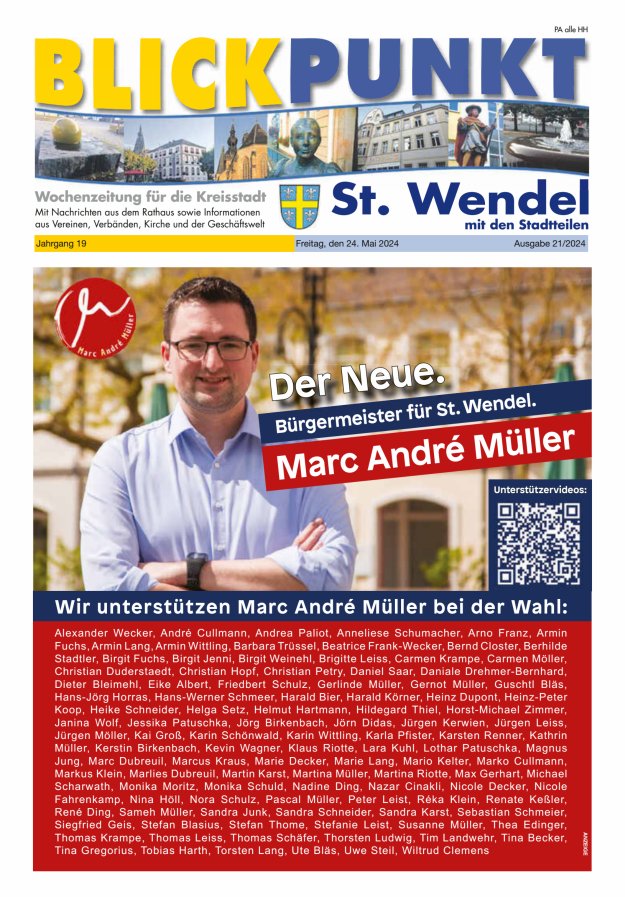 Blickpunkt St Wendel Titelblatt 21/2024