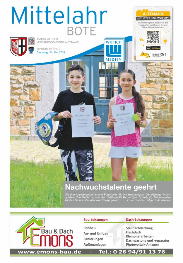 Mittelahr Bote Titelblatt 21/2024