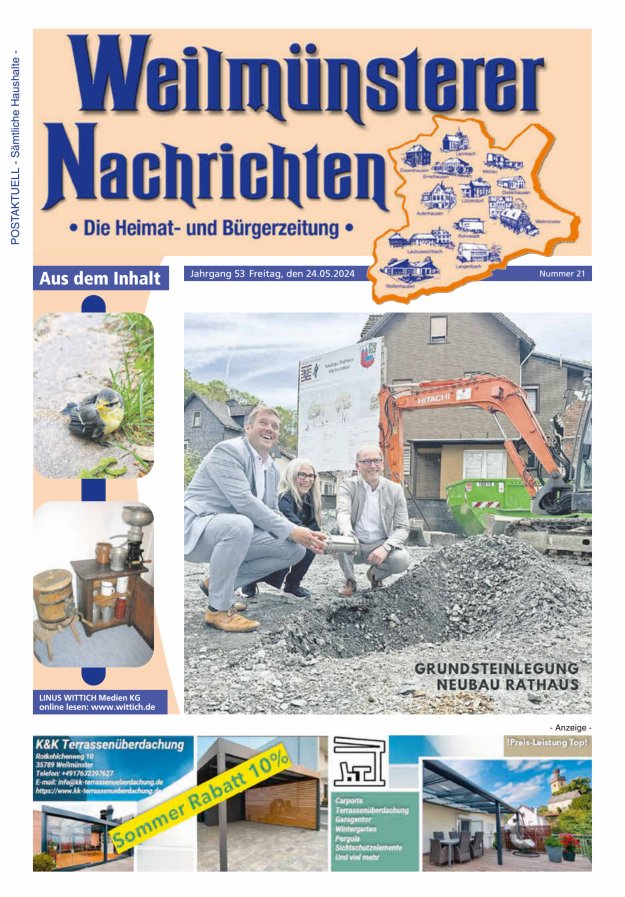 Weilmünsterer Nachrichten Titelblatt 21/2024