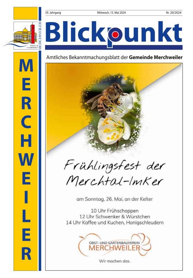 Blickpunkt Merchweiler Titelblatt 21/2024