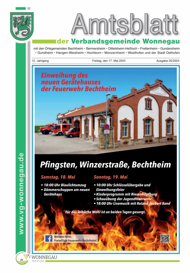 Amtsblatt VG Wonnegau Titelblatt 20/2024