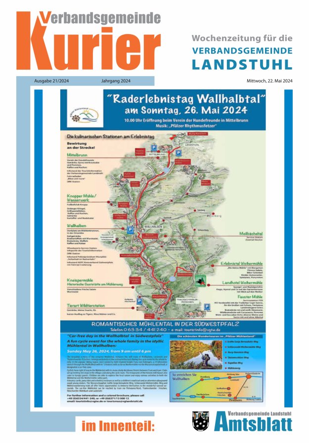Verbandsgemeinde Kurier Landstuhl Titelblatt 21/2024