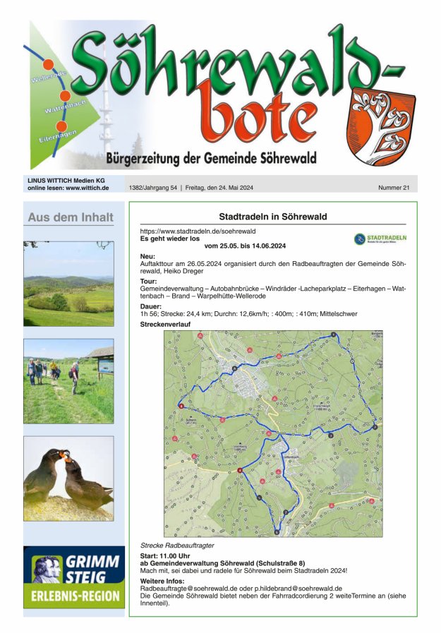Söhrewaldbote Titelblatt 21/2024