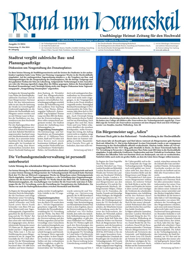 Rund um Hermeskeil Titelblatt 21/2024