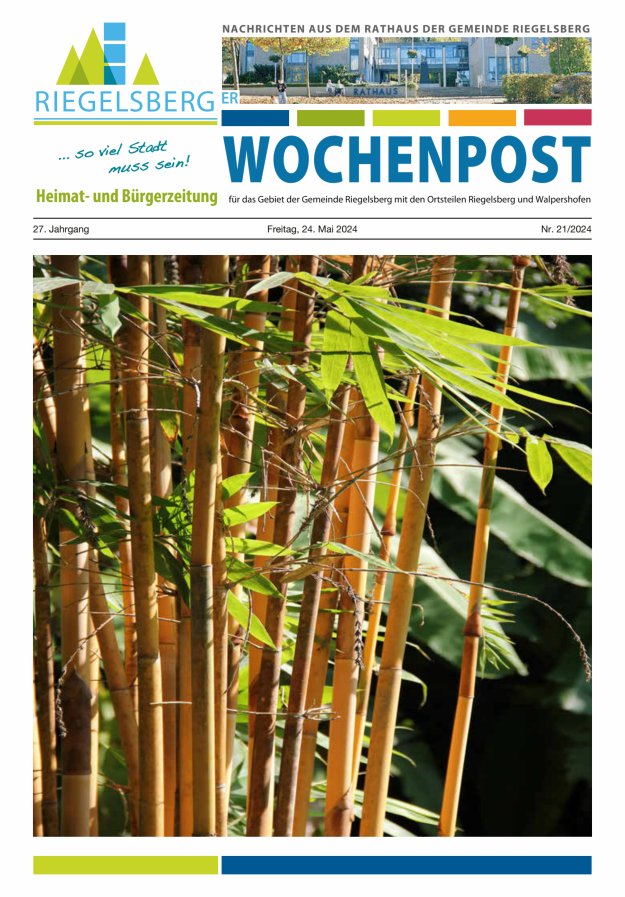 Riegelsberger Wochenpost Titelblatt 21/2024