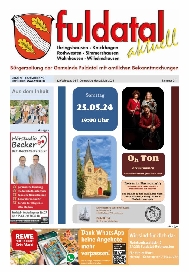 Fuldatal aktuell Titelblatt 21/2024