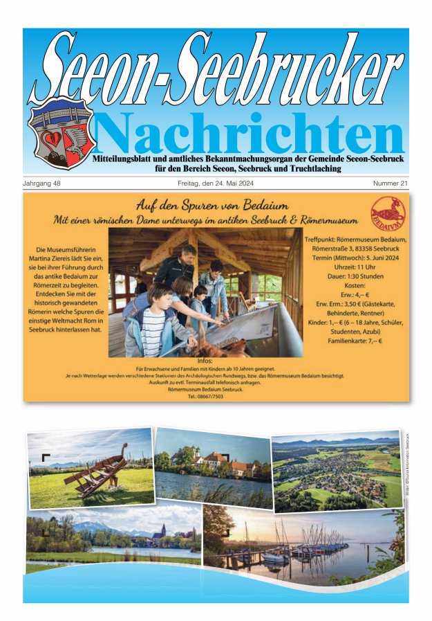 Seeon-Seebrucker Nachrichten Titelblatt 21/2024