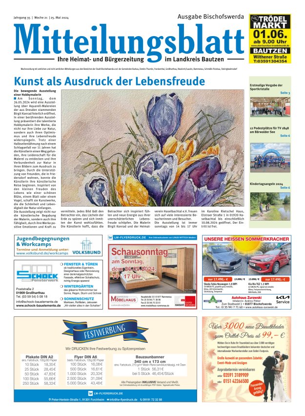 Mitteilungsblatt LK Bautzen Ausgabe Bischofswerda Titelblatt 20/2024