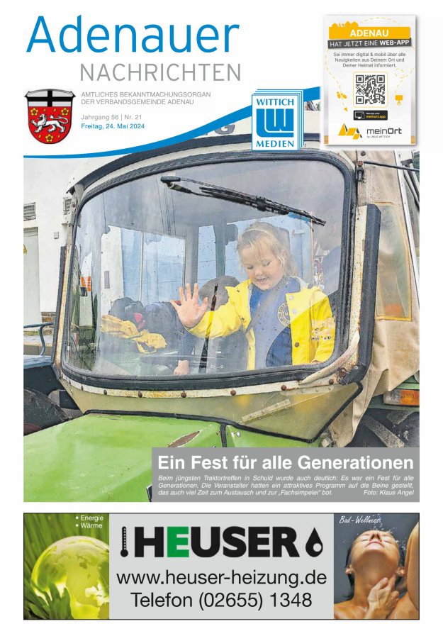 Adenauer Nachrichten Titelblatt 21/2024