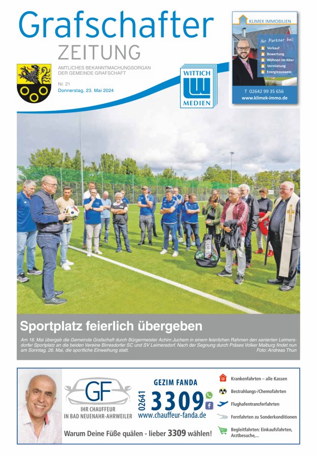 Grafschafter Zeitung Titelblatt 21/2024