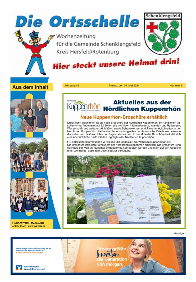 Die Ortsschelle Titelblatt 21/2024