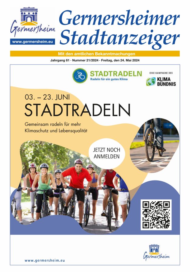 Germersheimer Stadtanzeiger Titelblatt 21/2024