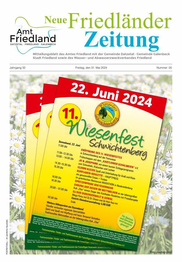 Neue Friedländer Zeitung Titelblatt 05/2024
