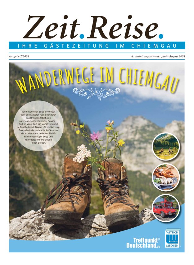 Zeit.Reise. Gästezeitung Chiemgau Titelblatt 14/2024