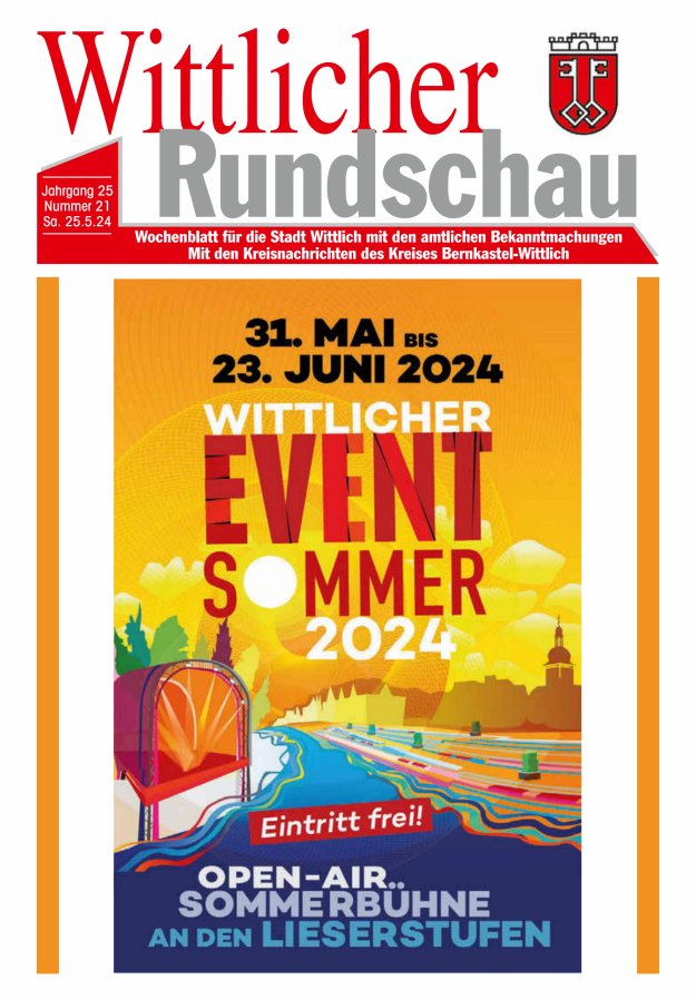 Wittlicher Rundschau Titelblatt 21/2024
