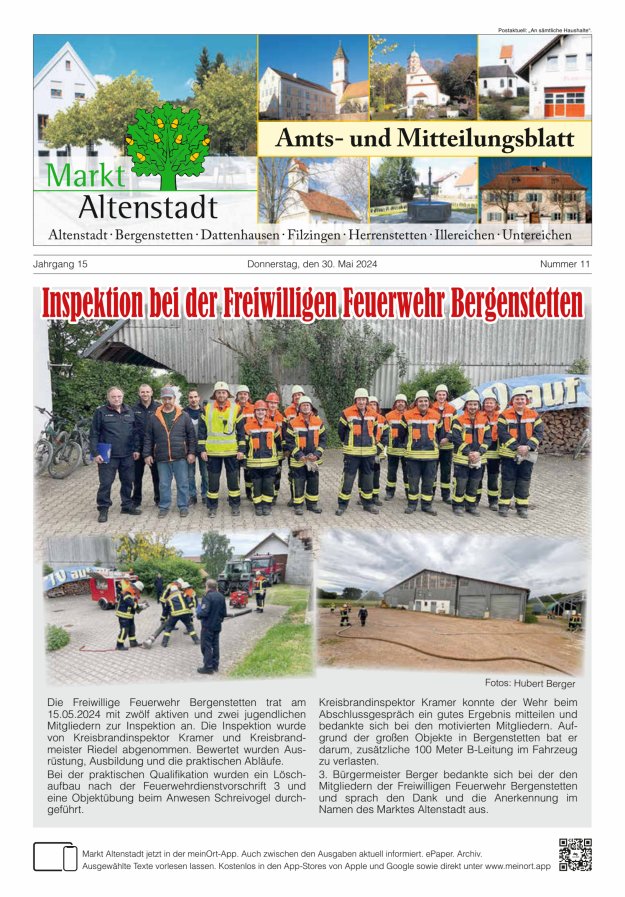 Amts- und Mitteilungsblatt des Marktes Altenstadt Titelblatt 11/2024