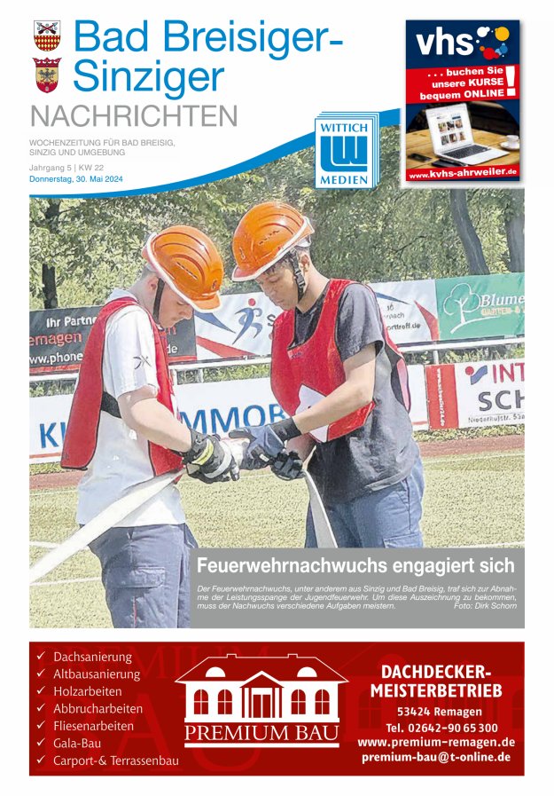 Bad Breisiger-Sinziger Nachrichten Titelblatt 22/2024