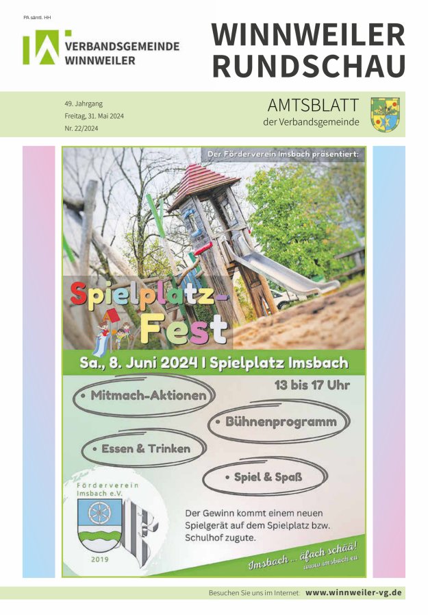 Winnweiler Rundschau Titelblatt 22/2024