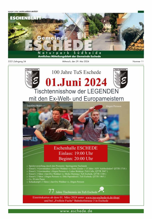 Eschenblatt Titelblatt 11/2024