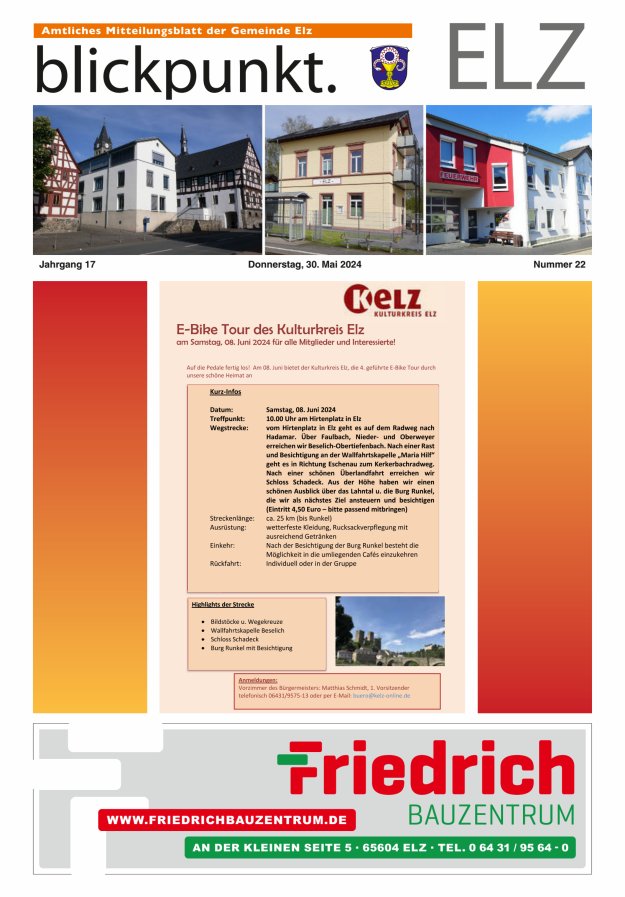 Blickpunkt Elz Titelblatt 22/2024