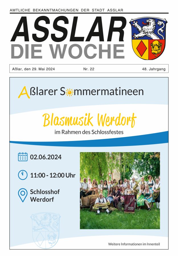 Asslar - Die Woche Titelblatt 22/2024
