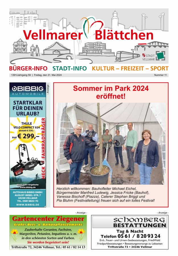 Vellmarer Blättchen Titelblatt 11/2024