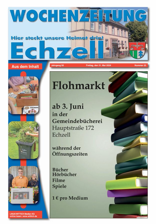 Wochenzeitung für die Gemeinde Echzell Titelblatt 22/2024