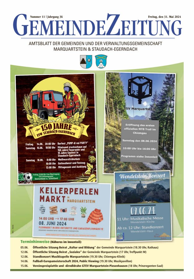 Marquartsteiner und Staudach-Egerndacher Nachrichten Titelblatt 11/2024