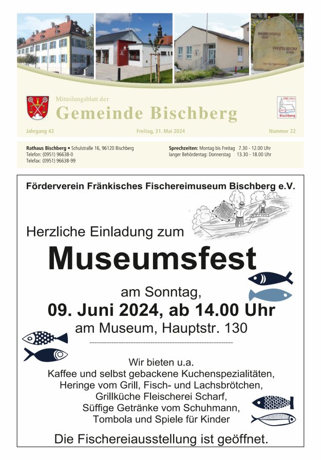 Mitteilungsblatt der Gemeinde Bischberg Titelblatt 22/2024