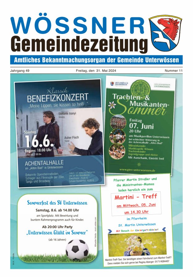 Wössner Gemeindezeitung Amtliches Bekanntmachungsorgan der Gemeinde Unterwössen Titelblatt 11/2024