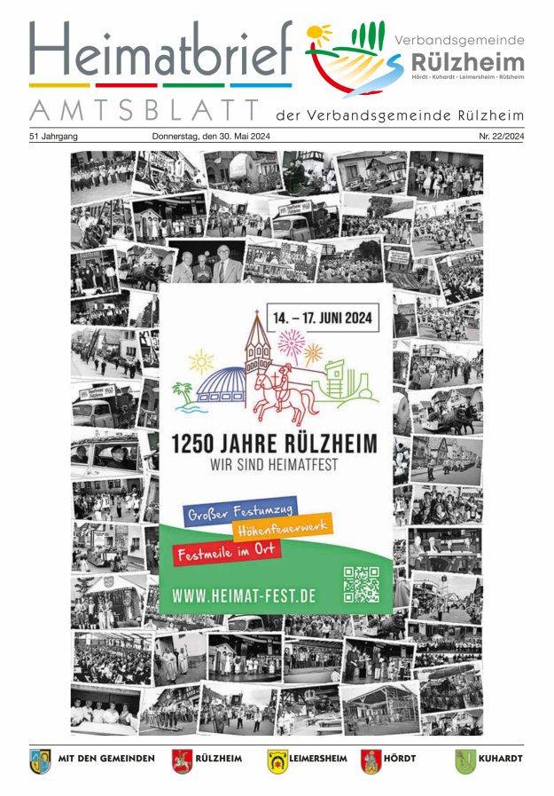 Heimatbrief VG Rülzheim Titelblatt 22/2024