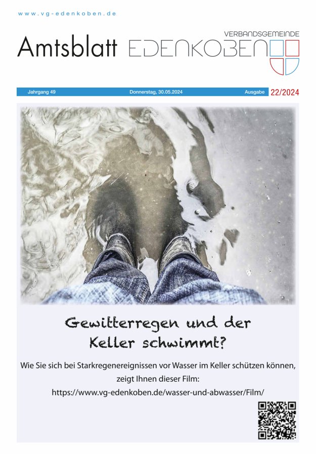 Amtsblatt VG Edenkoben Titelblatt 22/2024