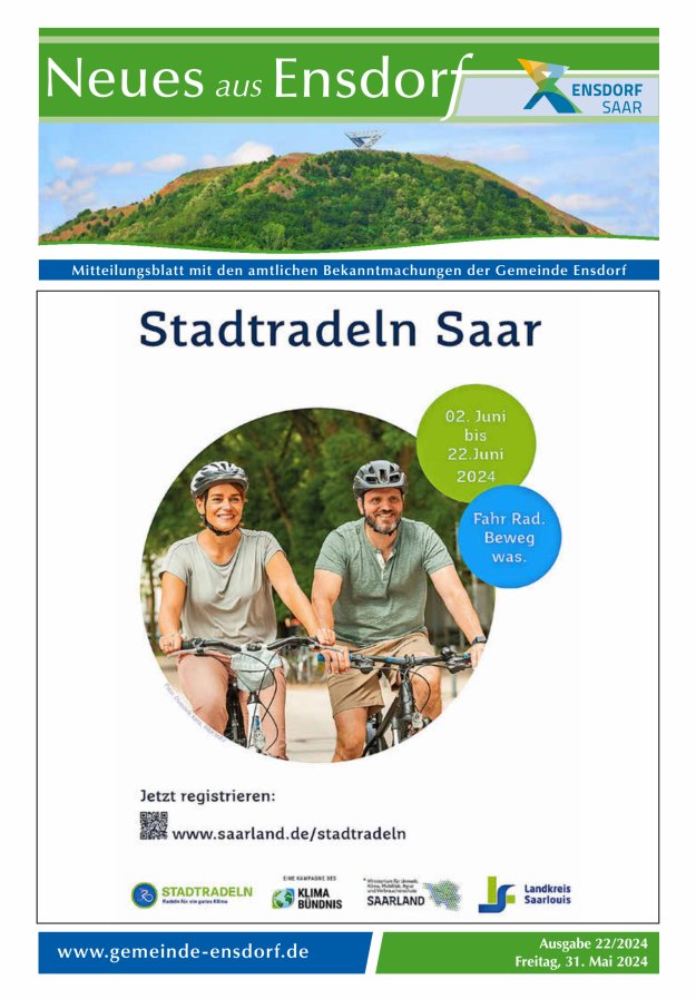 Neues aus Ensdorf Titelblatt 22/2024