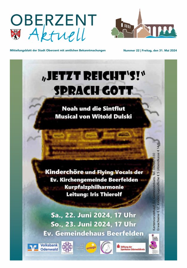 Oberzent aktuell Titelblatt 22/2024