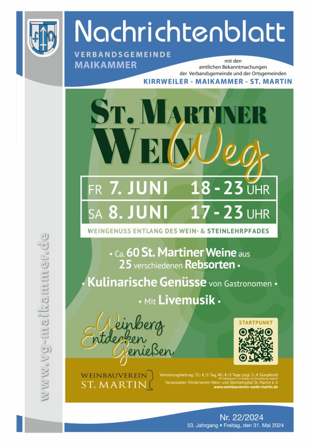 Nachrichtenblatt VG Maikammer Titelblatt 22/2024