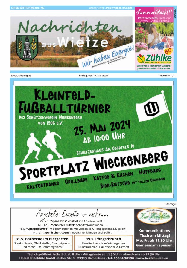Nachrichten aus Wietze Titelblatt 10/2024