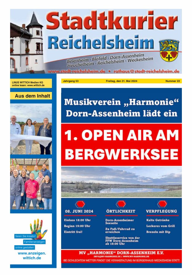 Stadtkurier Reichelsheim Titelblatt 22/2024