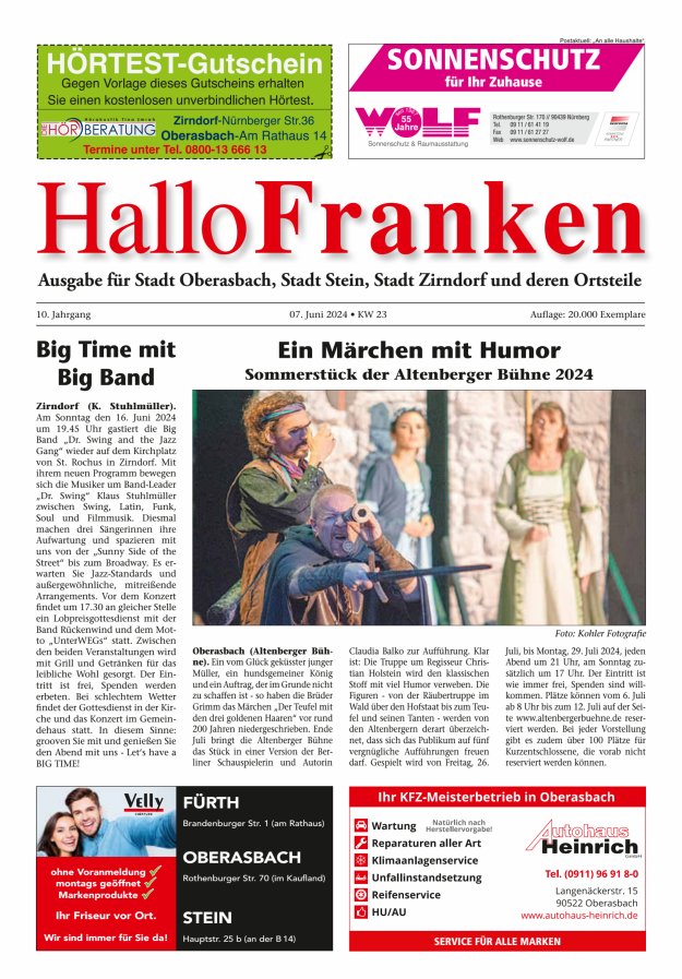 Hallo Franken Fürther Umland Titelblatt 05/2024
