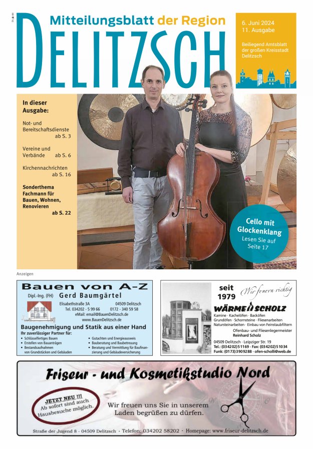 Mitteilungsblatt der Region Delitzsch Titelblatt 11/2024