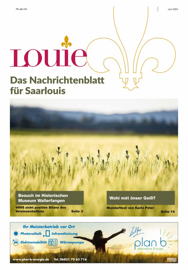 Louie - Nachrichtenblatt für Saarlouis Titelblatt 07/2024