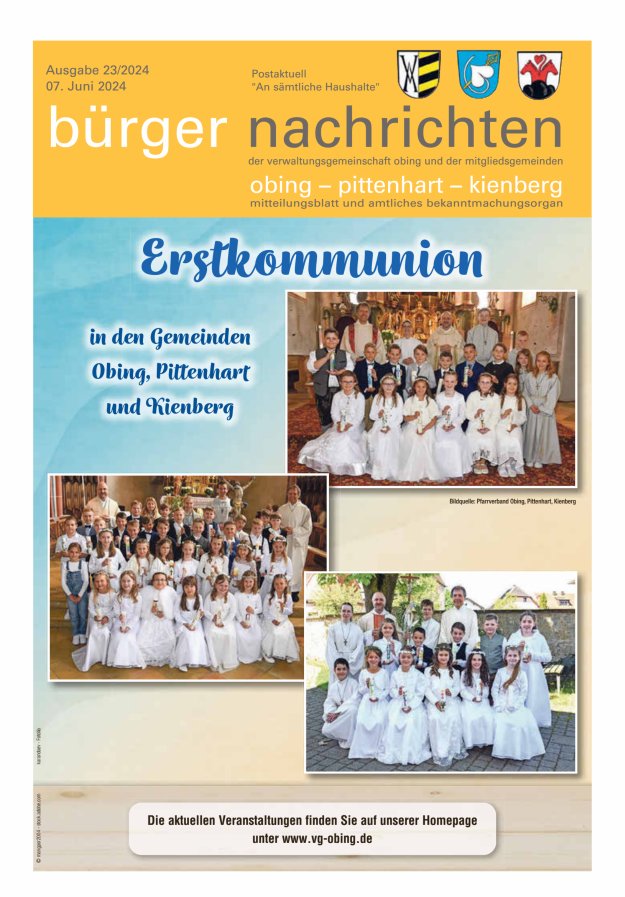 Bürger Nachrichten Obing Pittenhart Kienberg Titelblatt 23/2024
