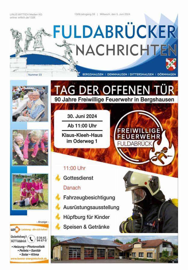 Fuldabrücker Nachrichten Titelblatt 23/2024