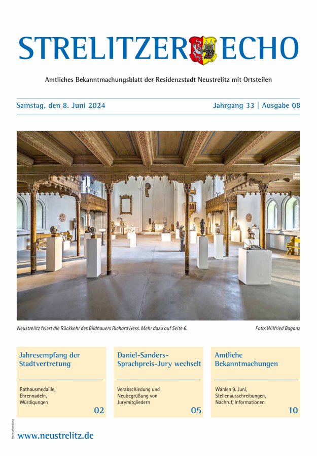 Strelitzer Echo Titelblatt 08/2024