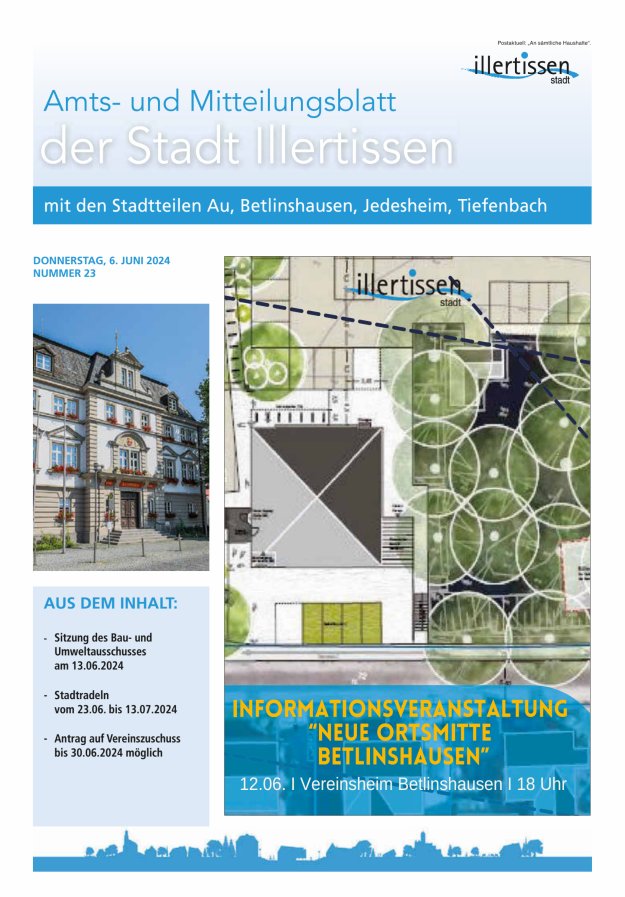 Amts- und Mitteilungsblatt Stadt Illertissen Titelblatt 23/2024