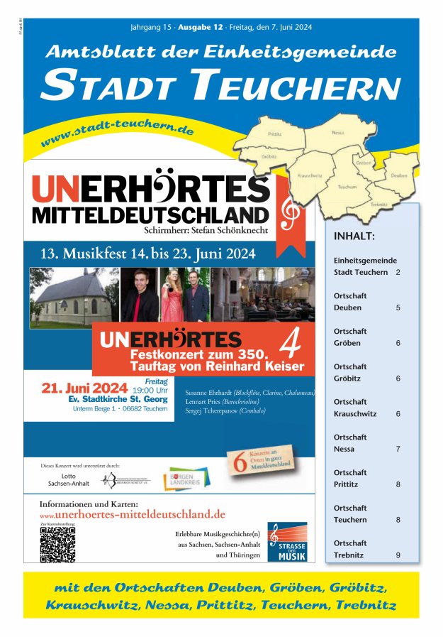 Amtsblatt der Einheitsgemeinde Stadt Teuchern Titelblatt 12/2024