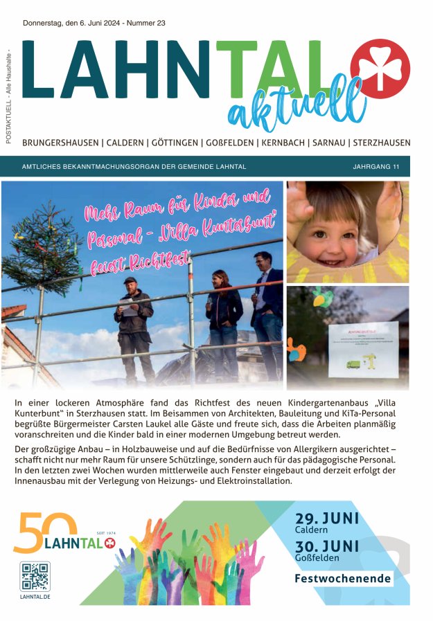 Amtliches Bekanntmachungsorgan der Gemeinde Lahntal Titelblatt 23/2024