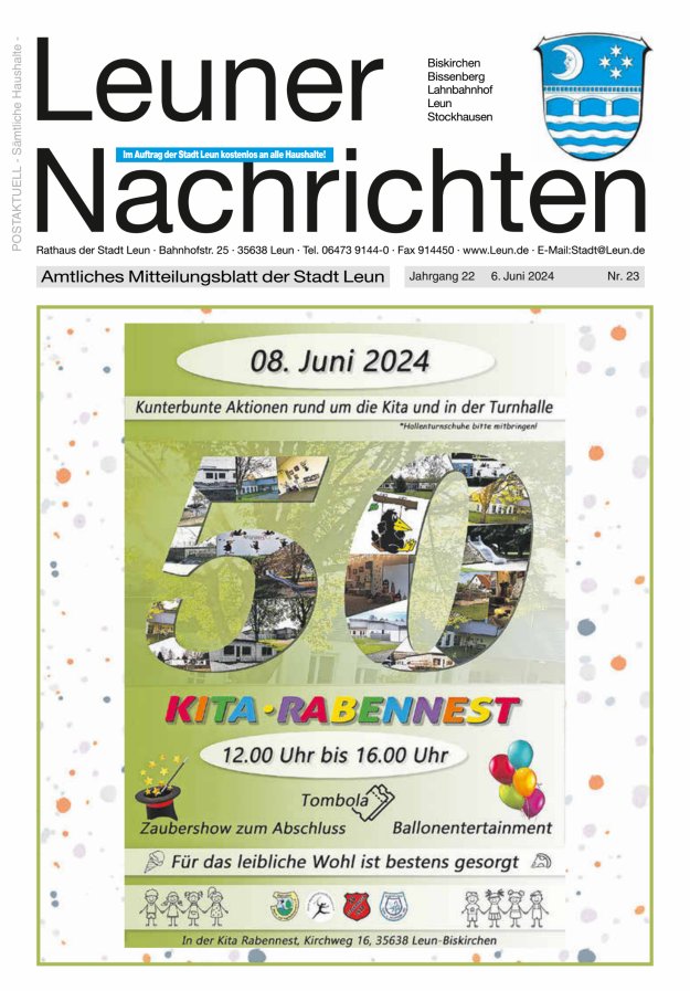 Leuner Nachrichten Titelblatt 23/2024